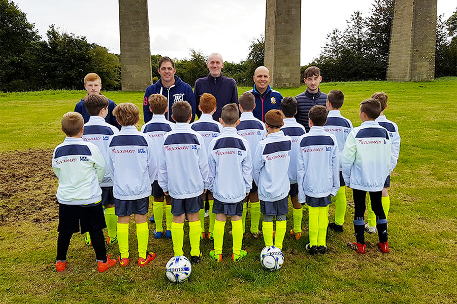 Wockhardt Uk sponsors the Acrefair boys’ football kit